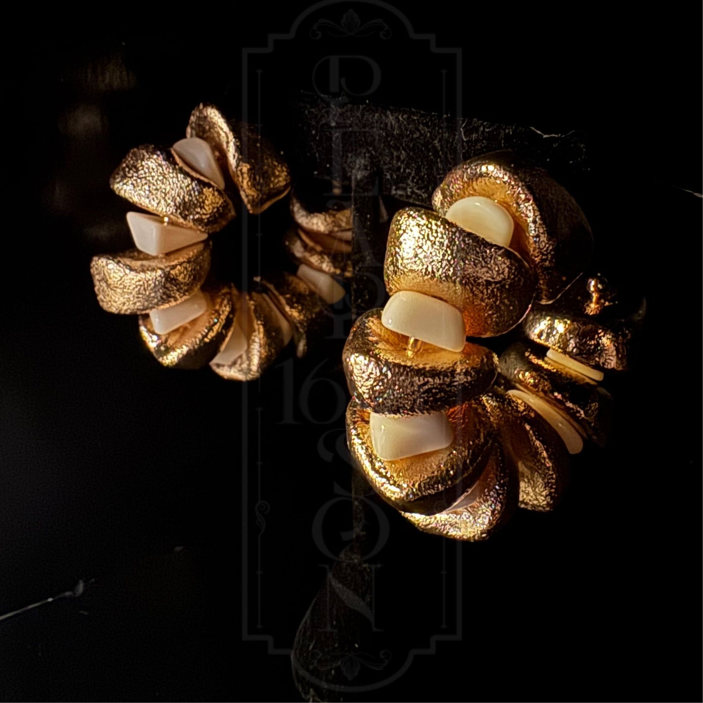 Handcrafted Gold Shell Hoops