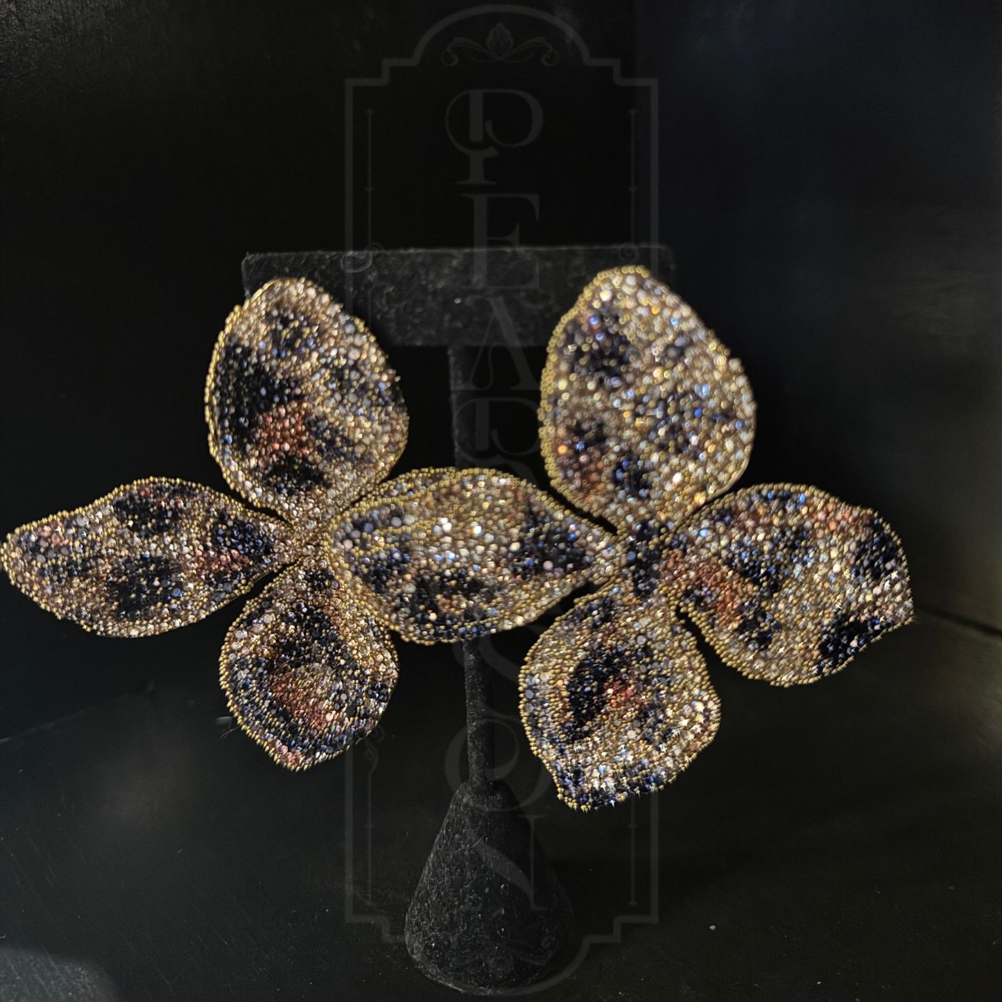 Sequined Flower Earrings