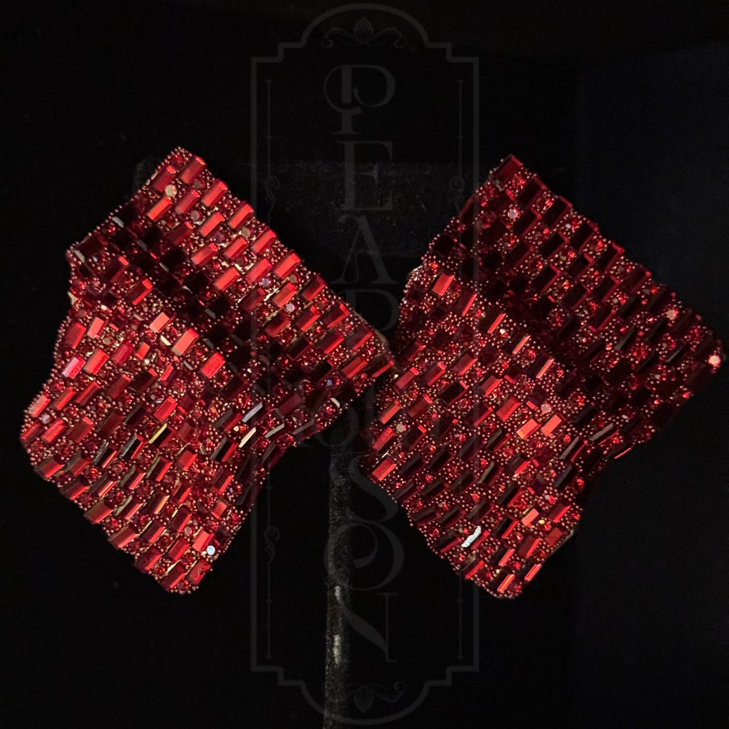 Ombre Red Statement Earrings