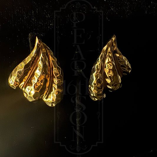 Handcrafted Gold Seashell Earrings